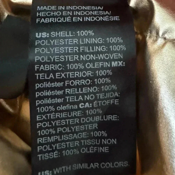 CHICOS ZENERGY Reversible Puffer Jacket Metallic Pink Animal Print Ladys Medium - Picture 8 of 11